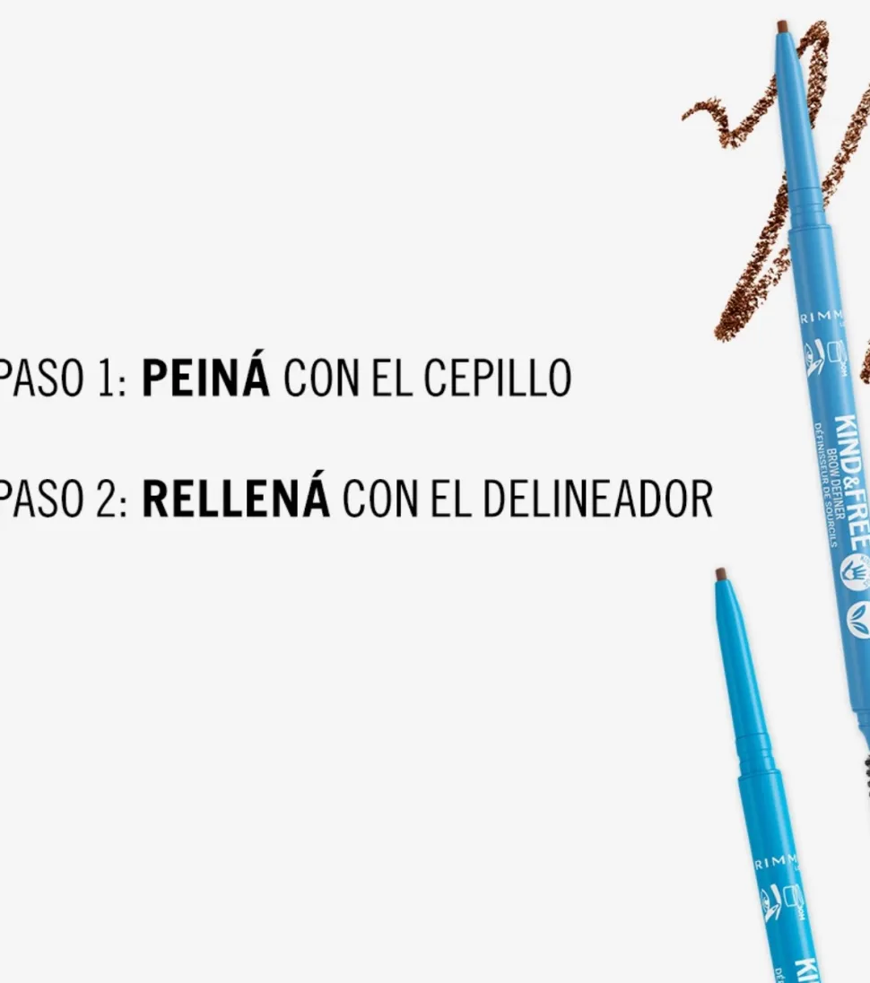 *Kind & Free* - Lápiz de cejas + cepillo para cejas - 002: Taupe