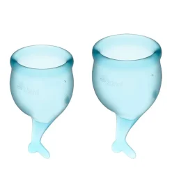 Kit de copas menstruales Feel Secure (15 + 20 ml) - Azul Claro