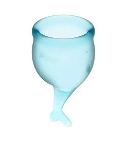 Kit de copas menstruales Feel Secure (15 + 20 ml) - Azul Claro
