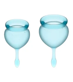 Kit de copas menstruales Feel Good (15 + 20 ml) - Azul Claro