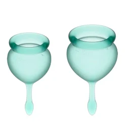Kit de copas menstruales Feel Good (15 + 20 ml) - Verde Oscuro