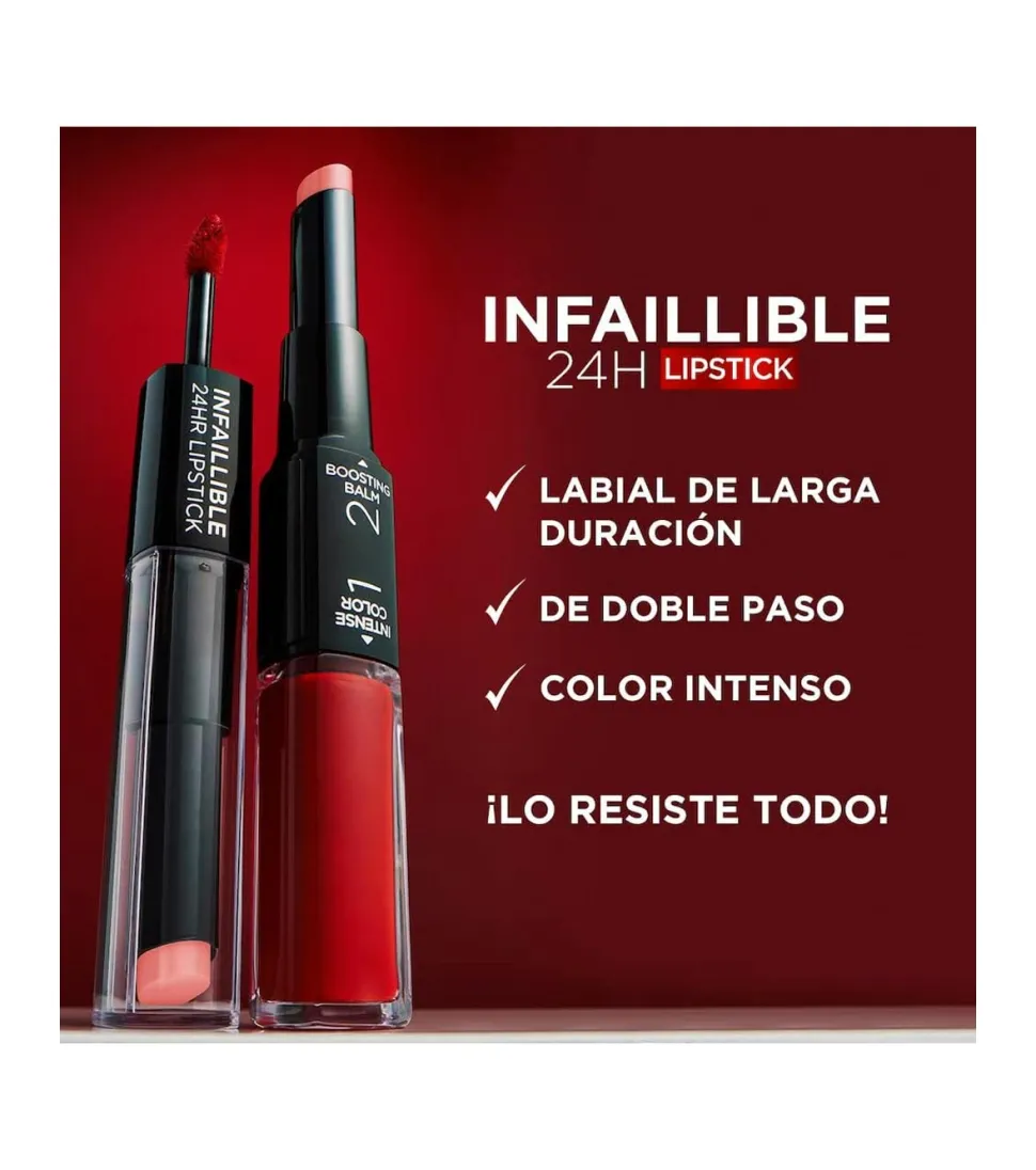 Labial líquido 2 pasos Infalible 24h - 502: Red To Stay