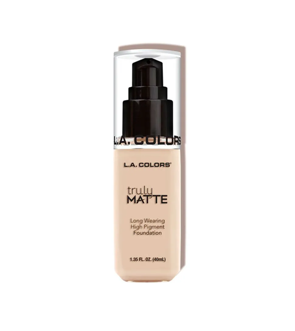 L.A Colors - Base de maquillaje Truly Matte - Porcelain