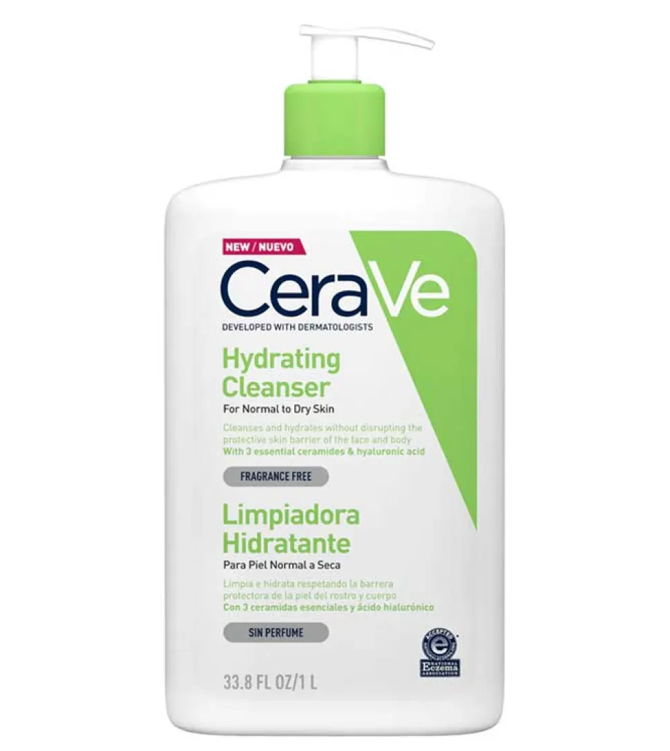 Limpiador facial hidratante para piel normal a seca - 1L