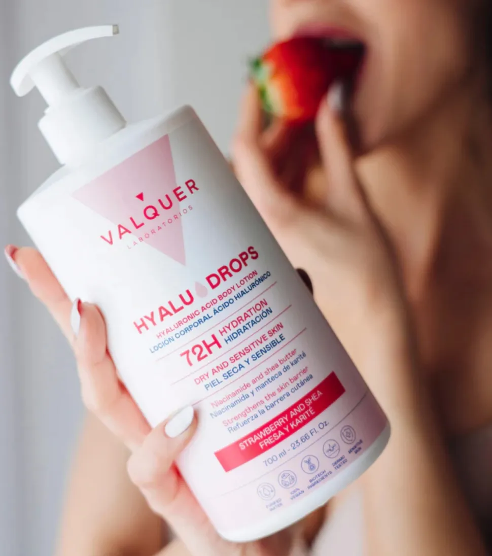 Loción corporal hidratante 72h Hyaludrops - Fresa y Karité