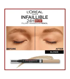 Lápiz de cejas automático Infaillible Brows 24h Filling Triangular Pencil - 7.0: Blonde