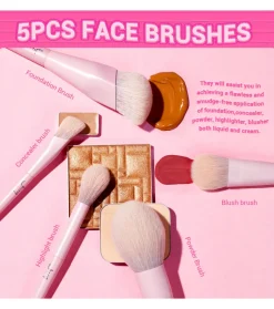 *Makeup Lover Collection IV* - Set de 14 brochas - Crystal Pink
