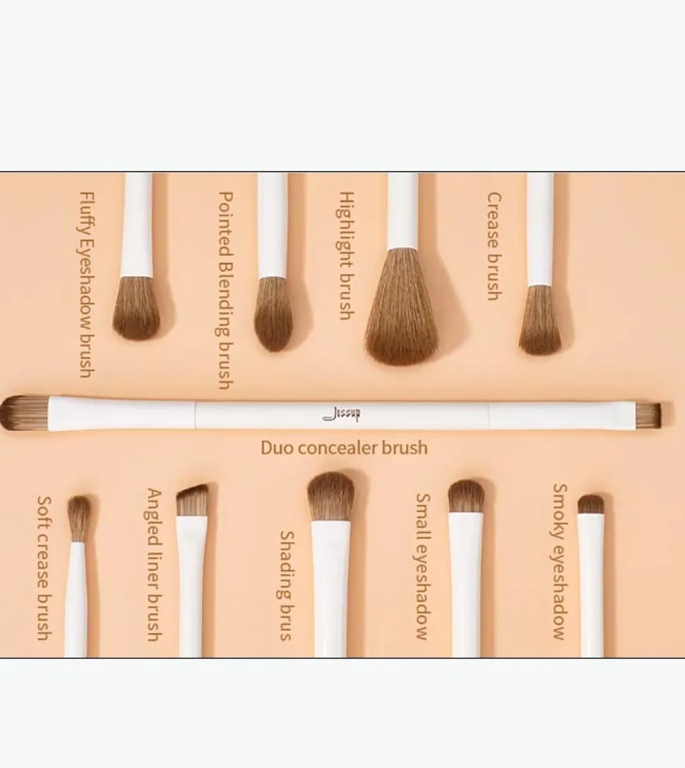 *Makeup Lover Collection* - Set de pinceles 10 piezas - T330: Light Gray