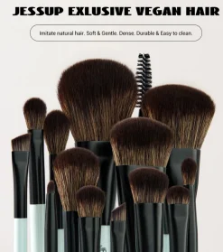 *Makeup Lover Collection V* - Set de 10 brochas - Bright Cyan