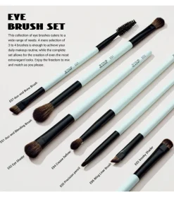 *Makeup Lover Collection V* - Set de 10 brochas - Bright Cyan