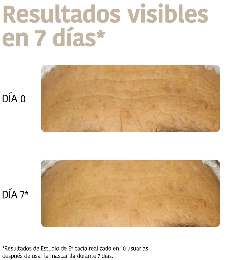Mascarilla Antiarrugas y Antiedad para Cara y Cuello - Colágeno + Ácido Hialurónico
