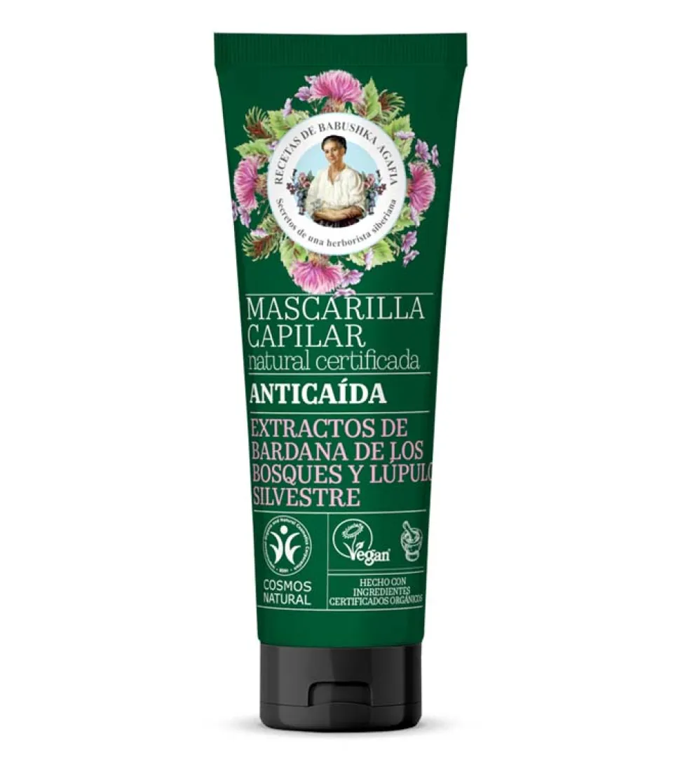 Mascarilla capilar anticaída - Extractos de bardana de los bosques y lúpulo silvestre