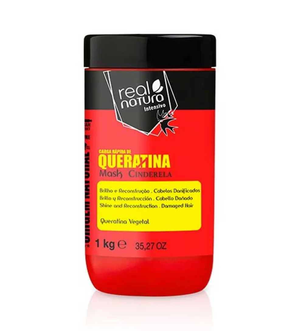 Mascarilla capilar Cinderela carga rápida de queratina 1kg - Cabello dañado