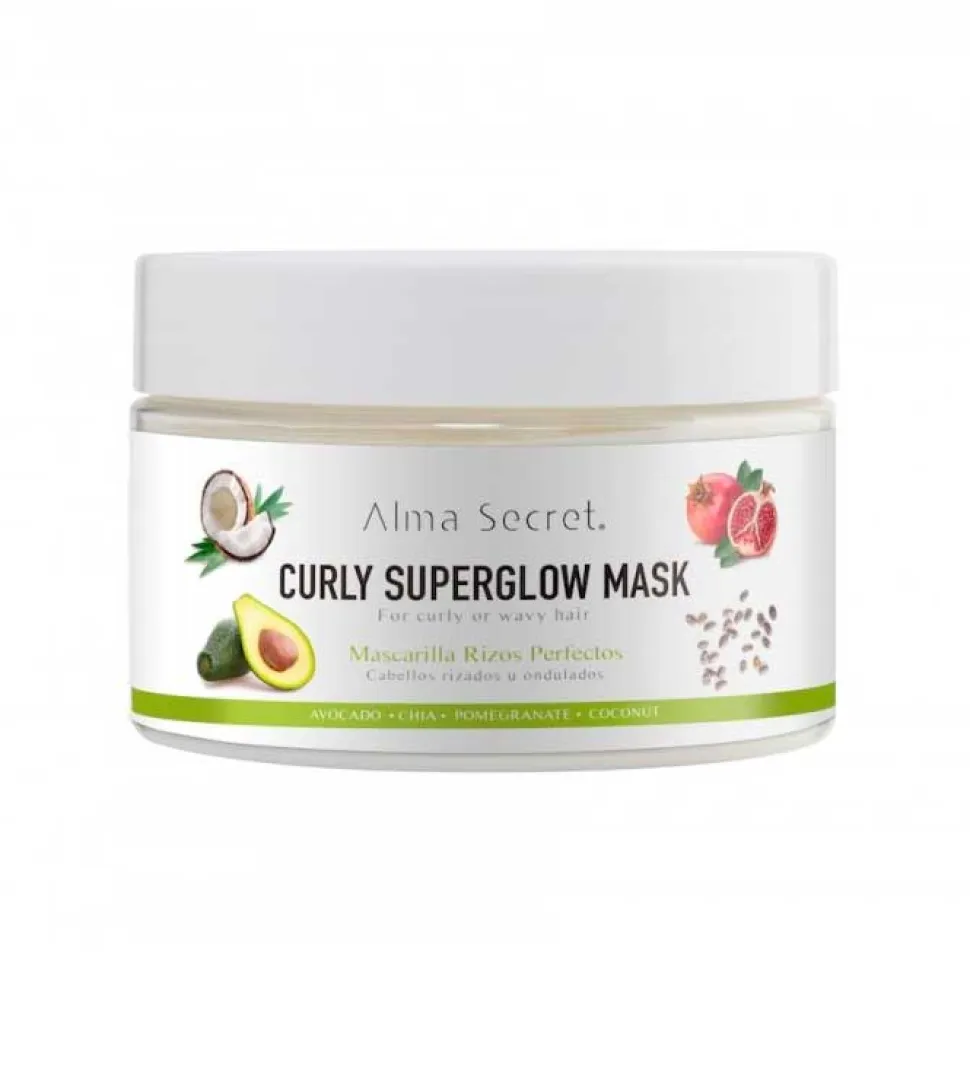 Mascarilla capilar Curly Superglow para cabellos rizados 250 ml