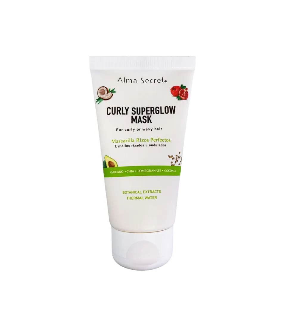 Mascarilla capilar Curly Superglow para cabellos rizados - Mini talla: 50ml