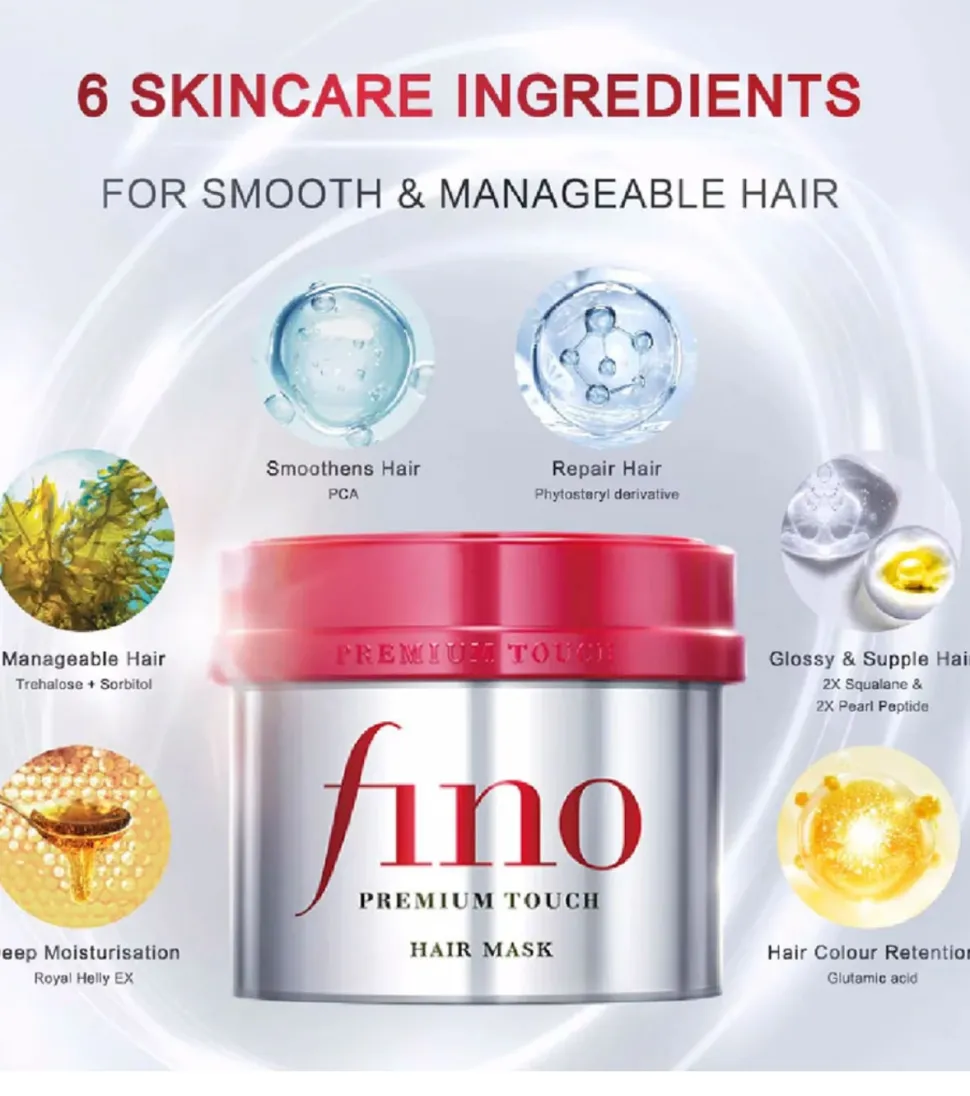 Mascarilla capilar reparador Fino Premium Touch