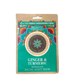 Mascarilla de papel biodegradable Superfood Ginger & Turmeric