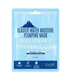 Mascarilla facial con extracto de agua glacial