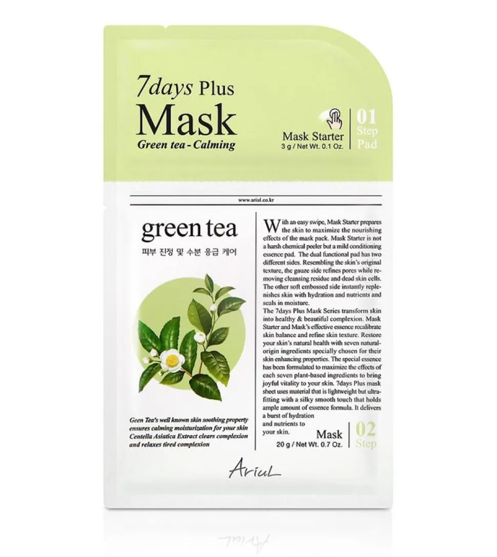 Mascarilla facial 7 Days Plus - Té verde