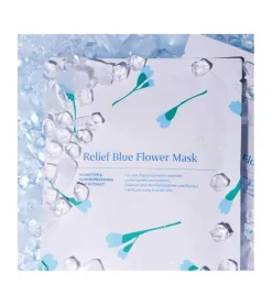 Mascarilla facial de celulosa con aloe vera y alantoína Relief Blue Flower