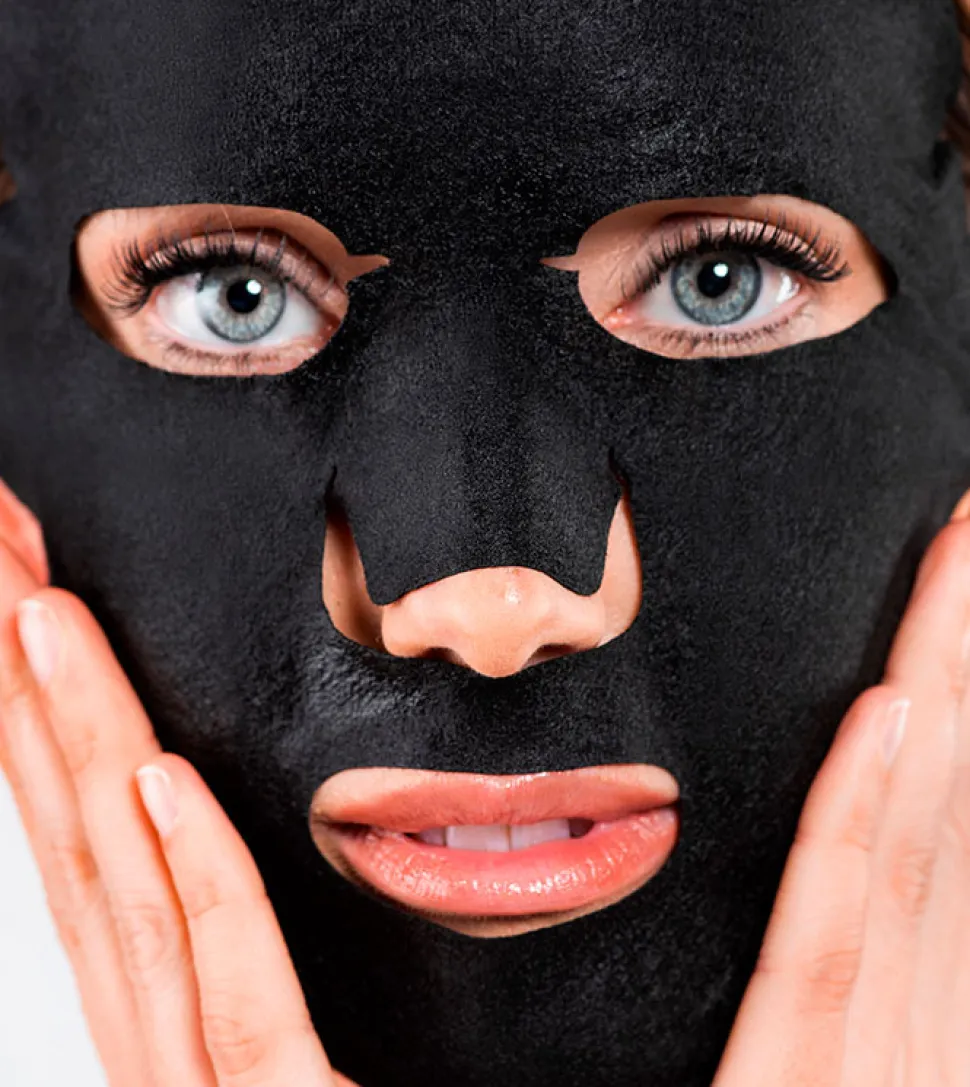 Mascarilla Facial Detox e Hidratante - Carbón + Ácido Hialurónico