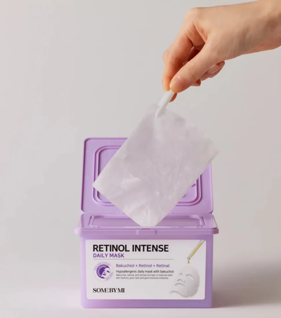 Mascarilla facial diaria con Bakuchiol + retinal + retinol - 30 unidades