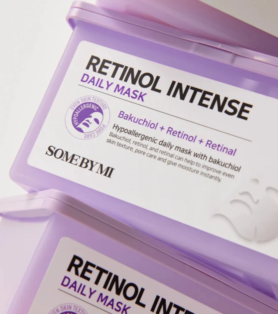 Mascarilla facial diaria con Bakuchiol + retinal + retinol - 30 unidades