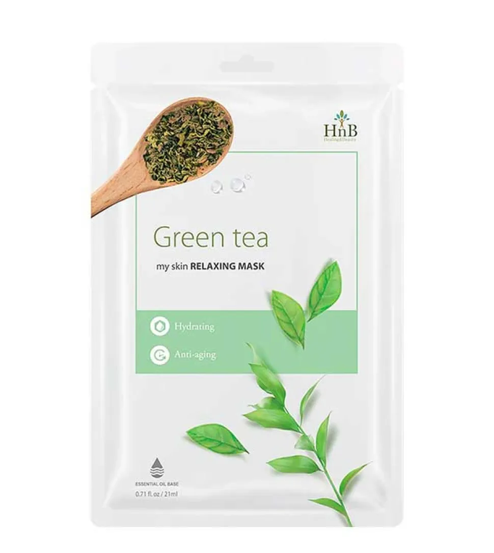 Mascarilla facial hidratante antiedad - Té verde