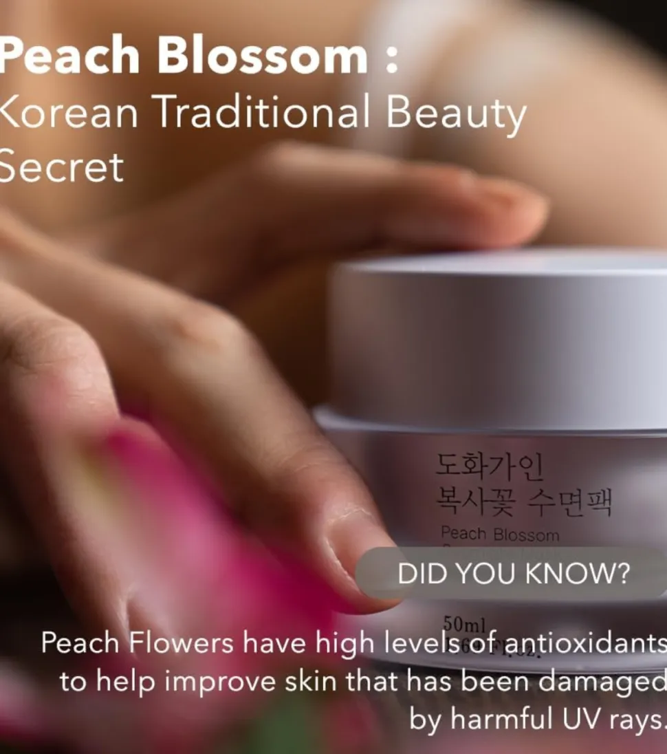 Mascarilla facial nutritiva Peach Blossom Overnight Mask