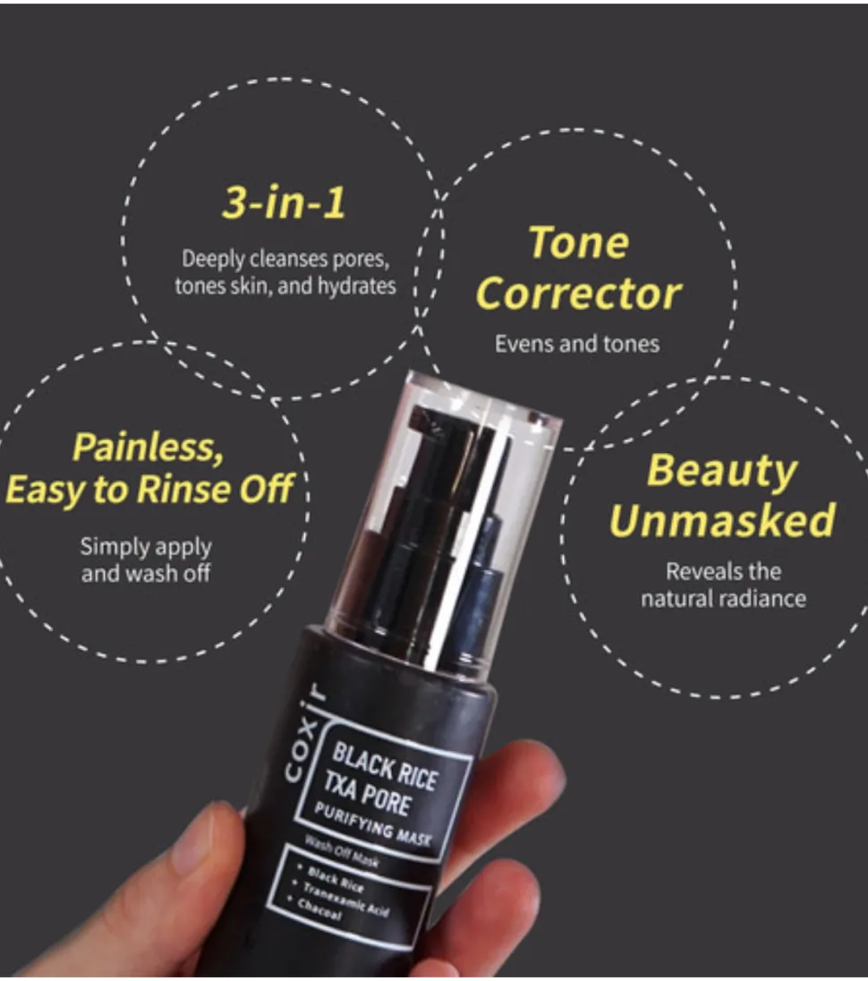 Mascarilla facial purificante Black Rise Txa Pore