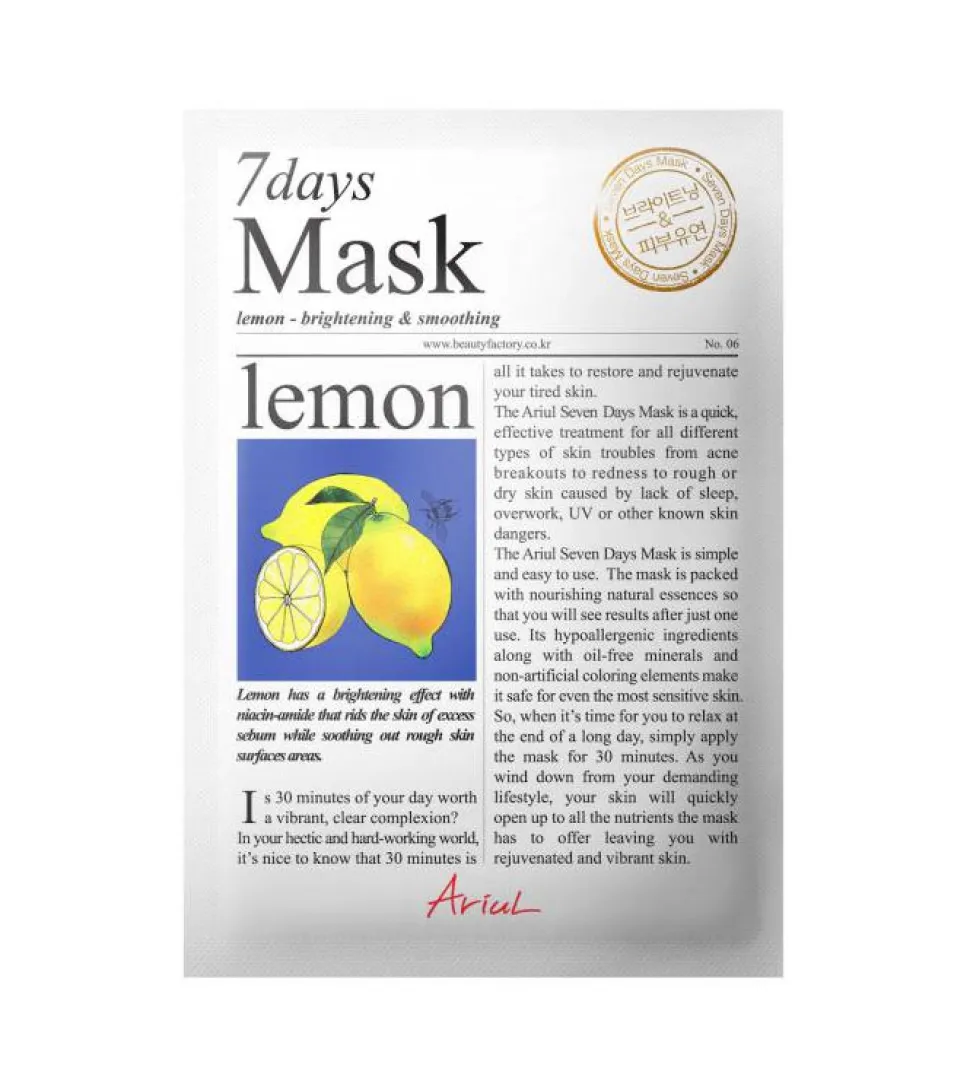 Mascarilla facial revitalizante 7 Days - Limón