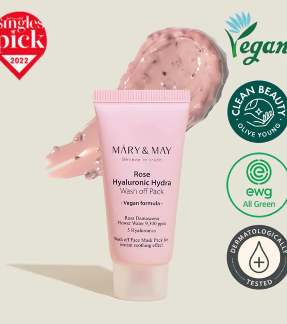 Mascarilla facial Rose Hyaluronic Hydra Wash off