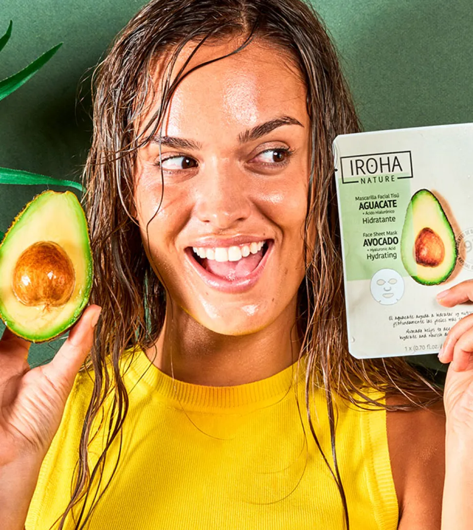 Mascarilla facial Tisú hidratante - Aguacate