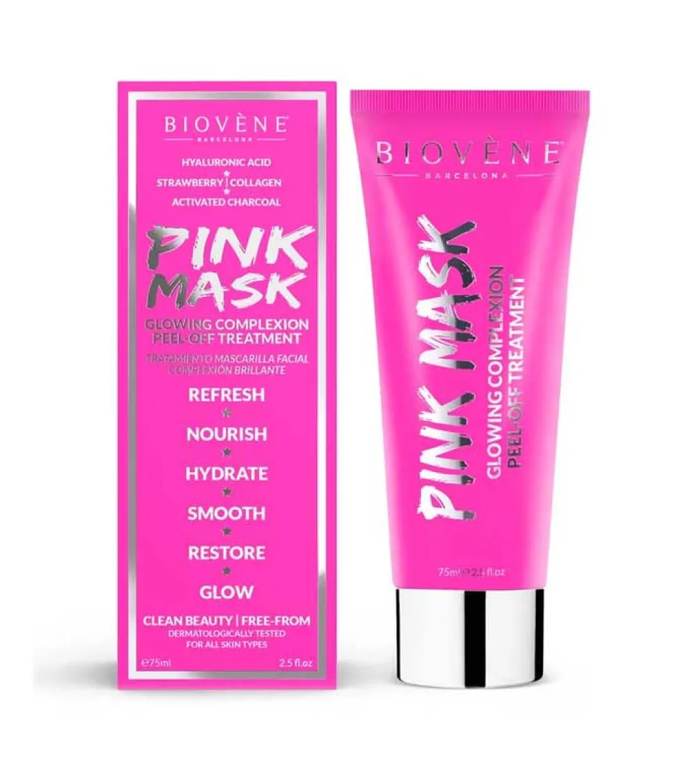 Mascarilla peel-off con carbón Glowing Complexion Pink Mask