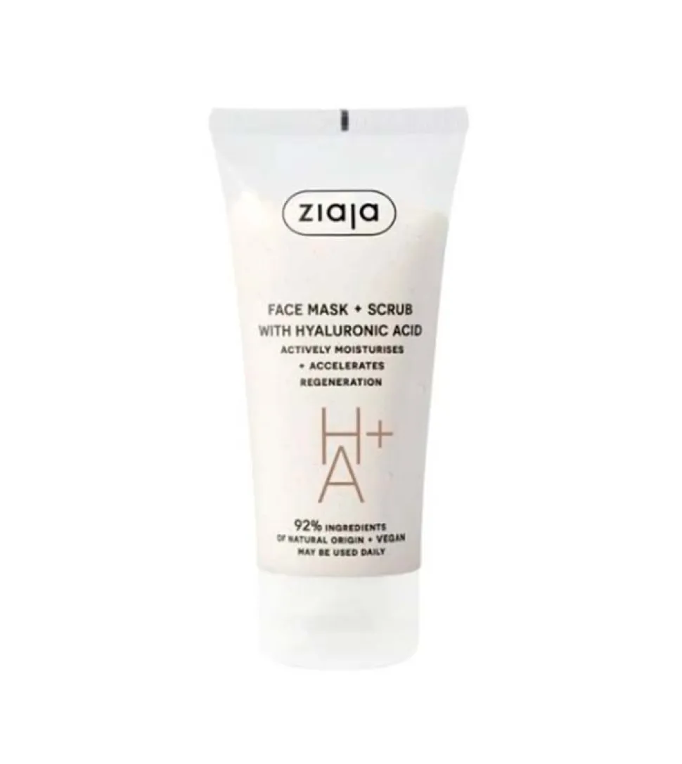 Mascarilla y exfoliante facial con ácido hialurónico