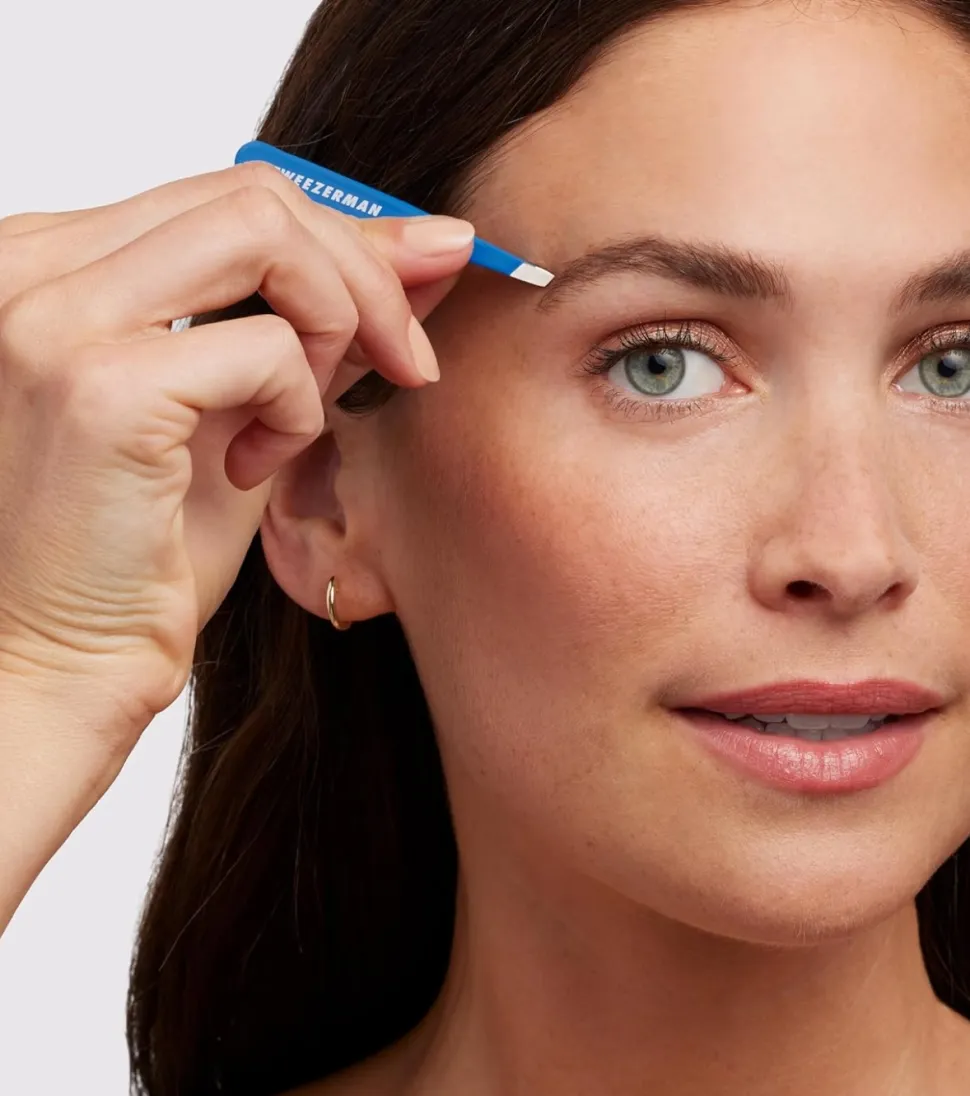 Mini Pinza Slant Tweezer - Bahama Blue