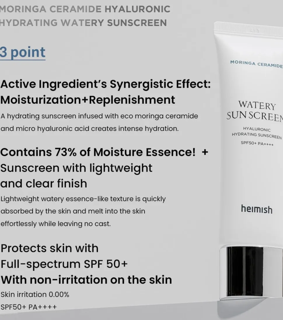 *Moringa Ceramide* - Protector solar facial Watery Sunscreen SPF50+ PA++++