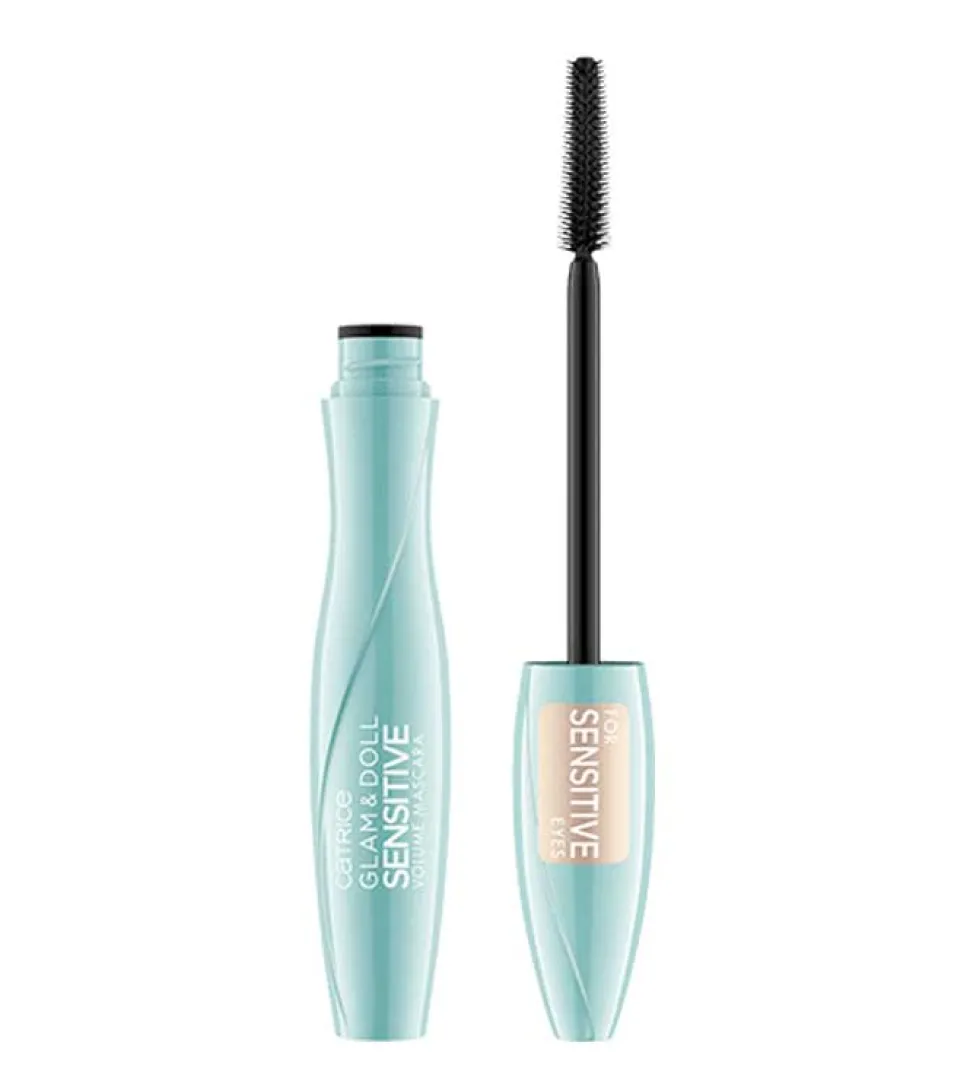 Máscara de pestañas Glam & Doll Sensitive Volume - 010: Ultra Black