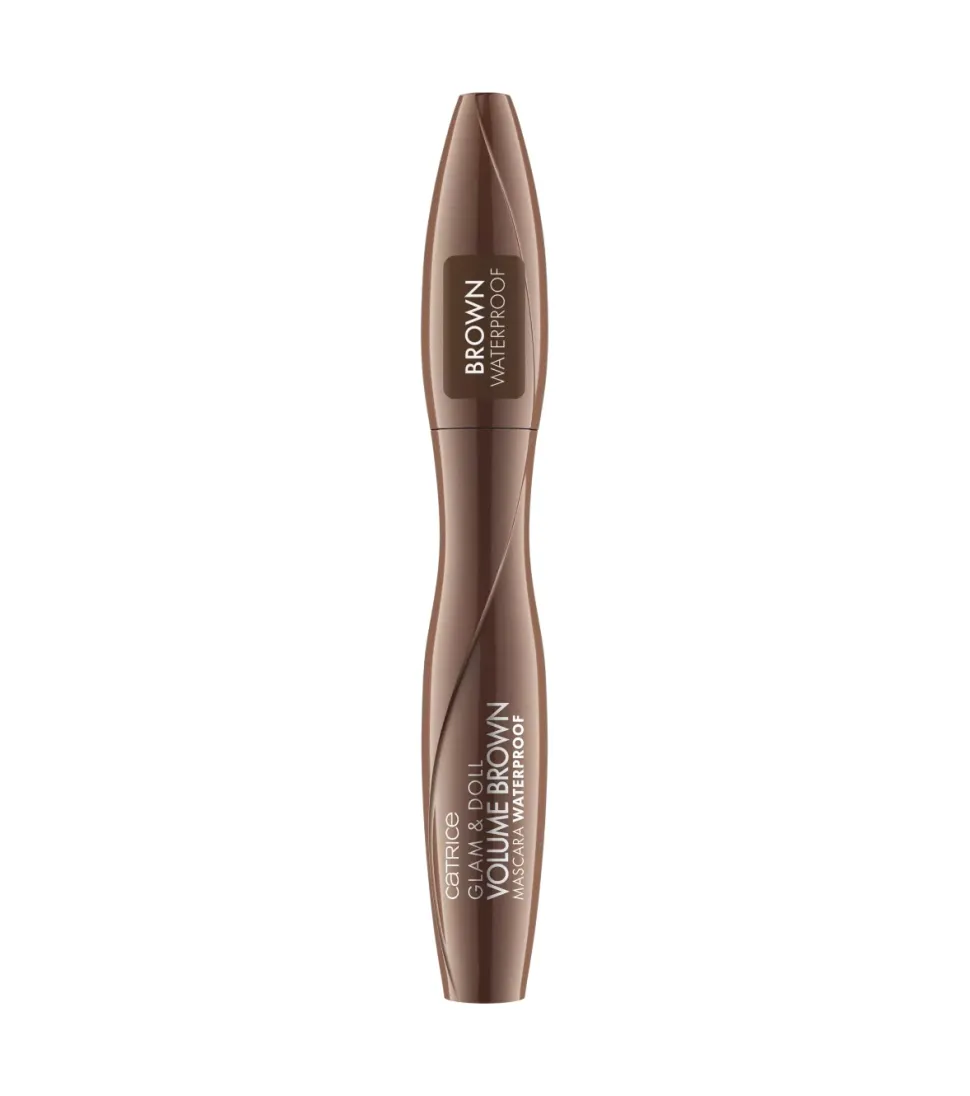Máscara de pestañas voluminizadora waterproof Glam & Doll - Marrón