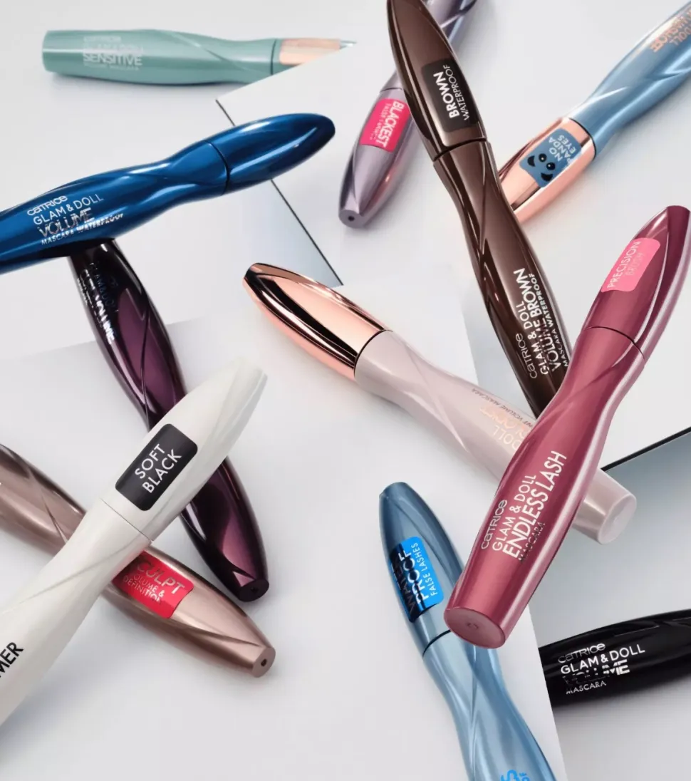 Máscara de pestañas voluminizadora waterproof Glam & Doll - Marrón