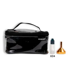 Neceser transparente + 24 botellas de 15ml