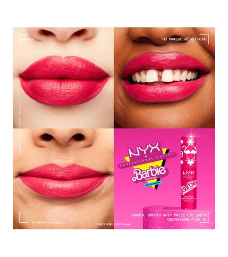 Nyx Professional Makeup - *Barbie La Película* - Labial Líquido Smooth Whip Matte Lip Cream - 01: Dreamhouse Pink