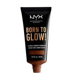 Nyx Professional Makeup - Base de maquillaje fluida Born to Glow! - BTGRF22.7: Deep Walnut