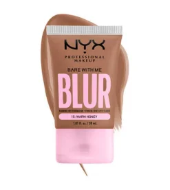 Nyx Professional Makeup - Base de maquillaje difuminadora Bare With Me Blur Skin Tint - 15: Warm honey