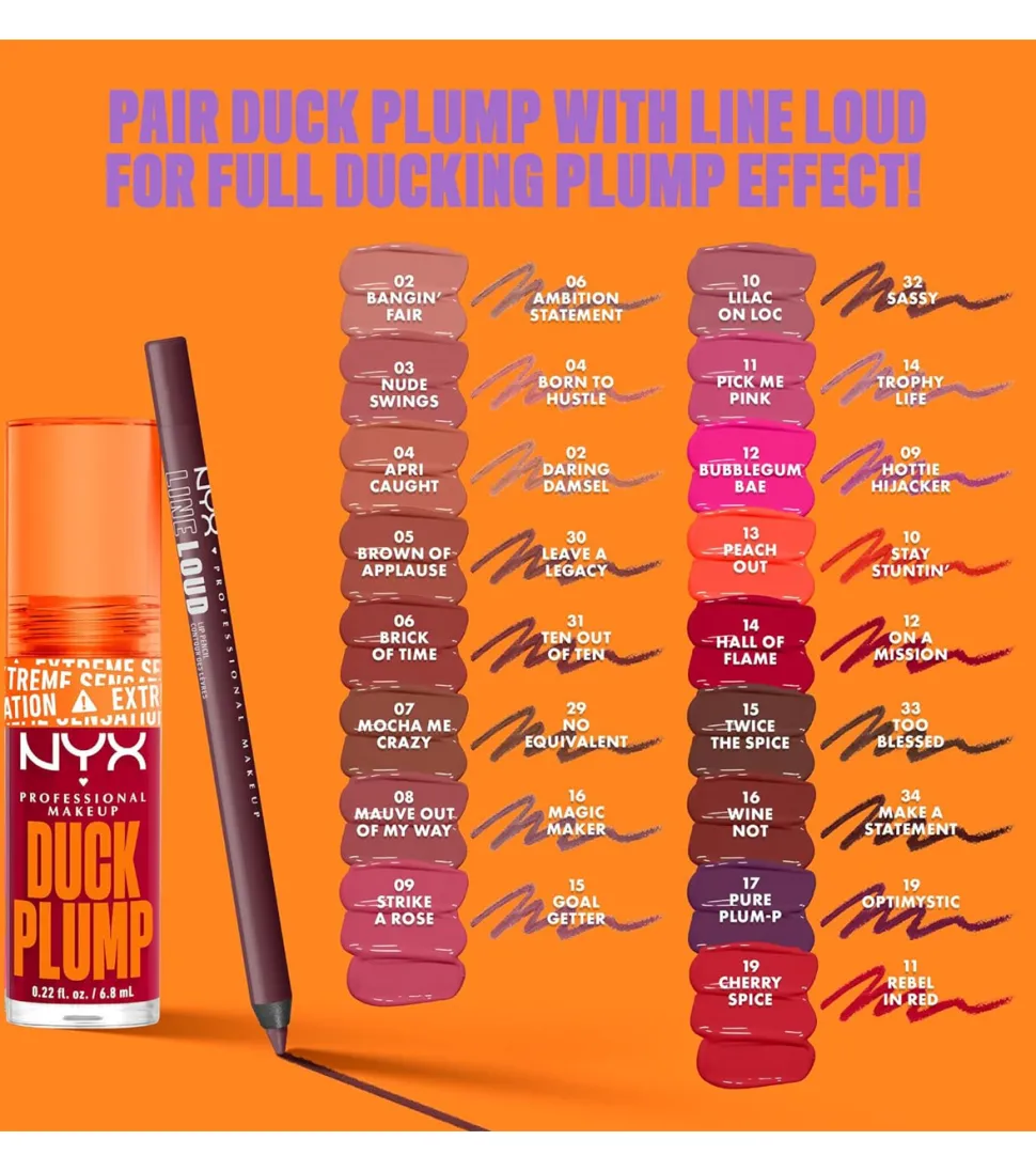 Nyx Professional Makeup - Brillo de labios voluminizador Duck Plump - 09: Strick A Rose