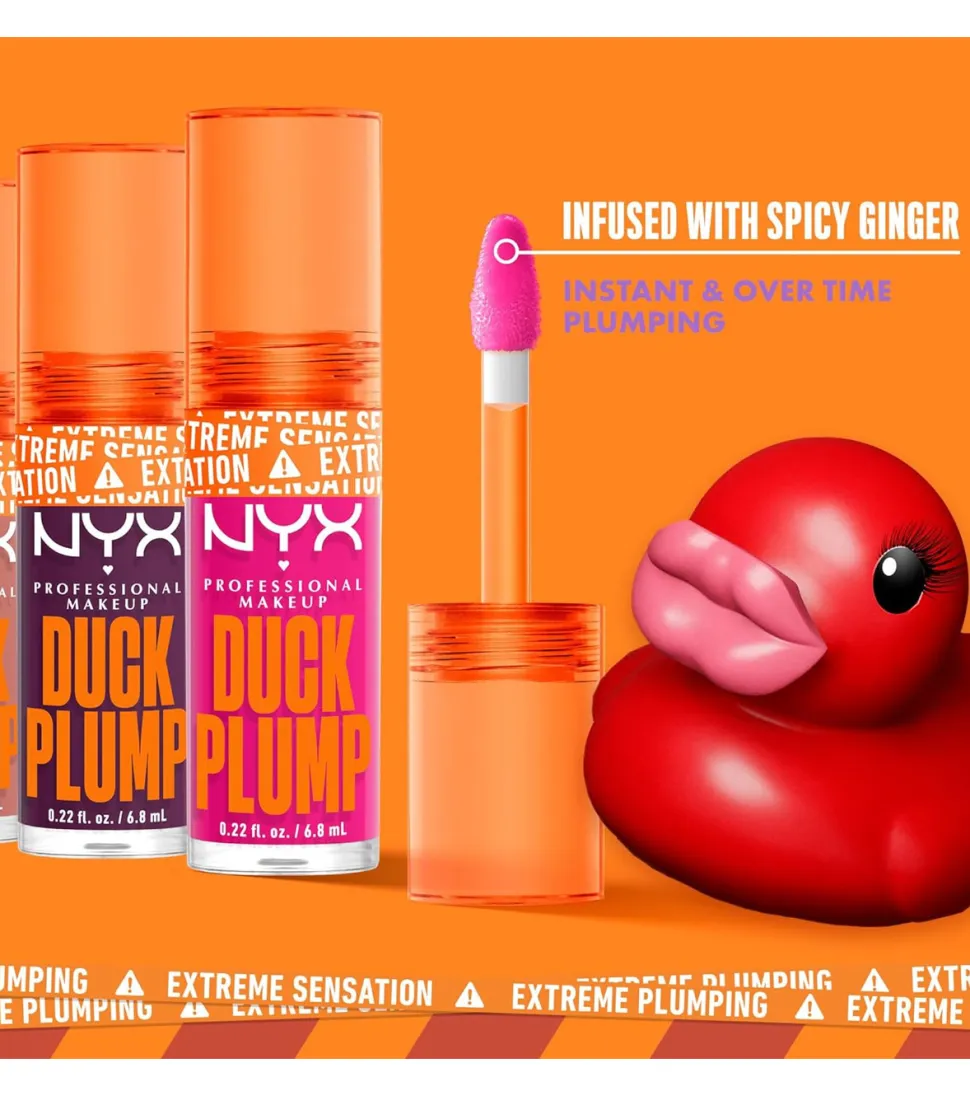 Nyx Professional Makeup - Brillo de labios voluminizador Duck Plump - 09: Strick A Rose