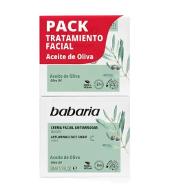Pack crema facial hidratante de día SPF15 y noche - Aceite de oliva
