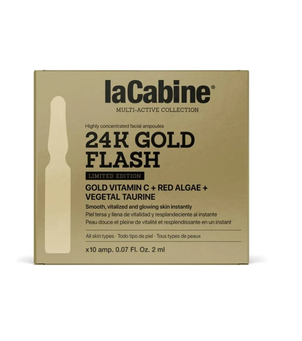 Pack de 10 ampollas efecto tensor 24K Gold Flash