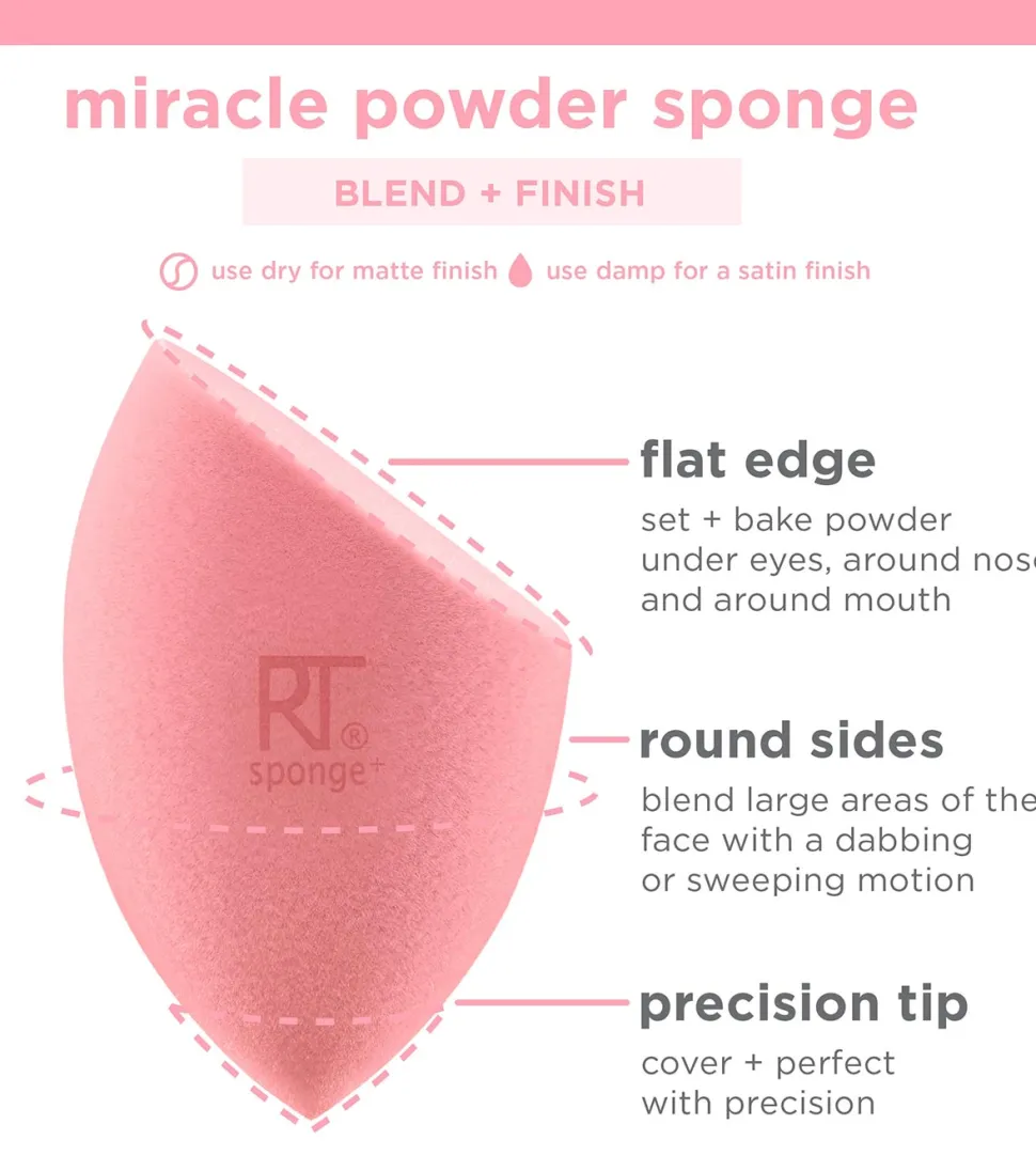 Pack de esponjas de maquillaje Miracle Powder para polvos