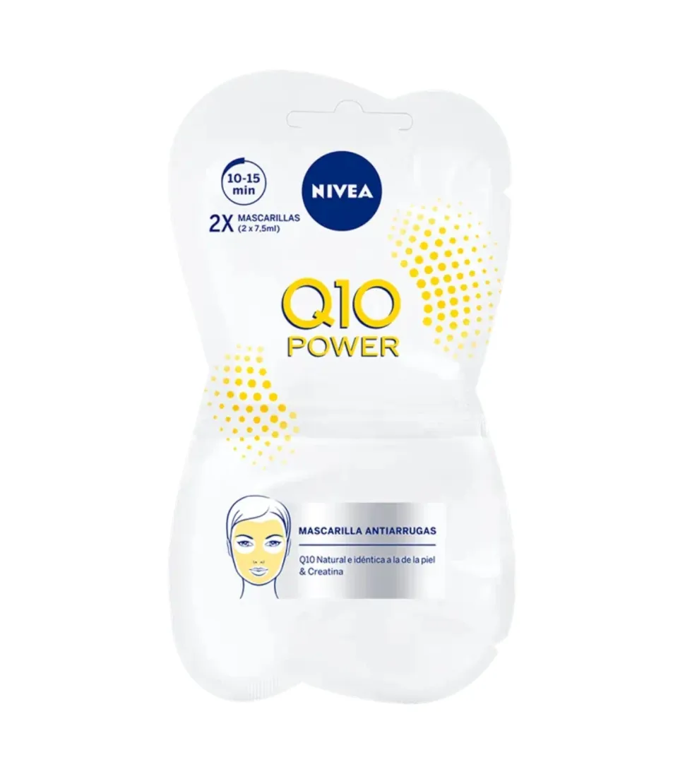 Pack de 2 mascarillas anti-arrugas Q10 Power